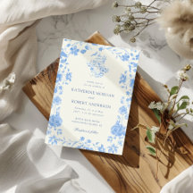 Blue Chinoiserie Vintage Hochzeit der Blumen