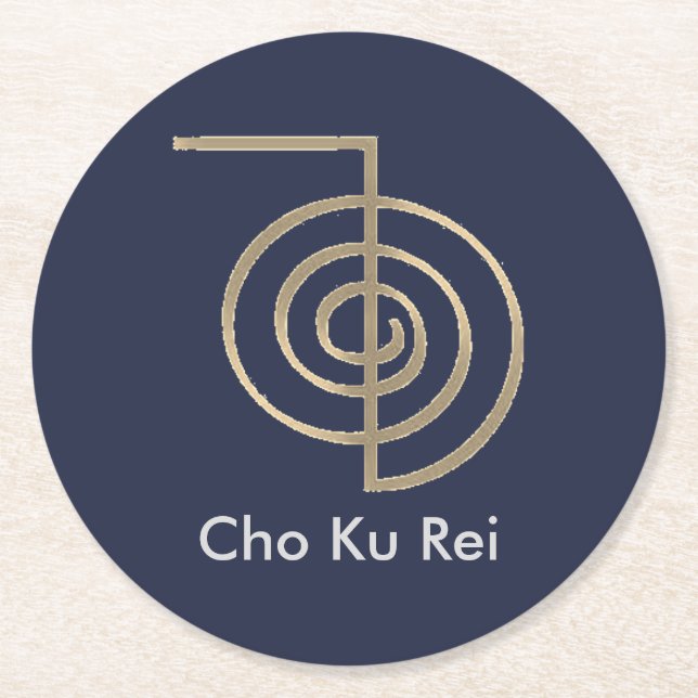 Blue Cho Ku Rei Reiki Symbol Untersetzer (Vorderseite)