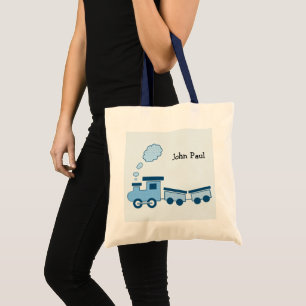 Blue Choo Choo Train Tragetasche