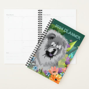 BLUE CHOW 2024 Daily Plananner Text anpassen Planer