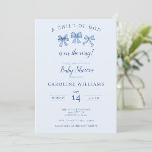 Blue Christlich Coquette Baby Boy Kind Gottes Einladung