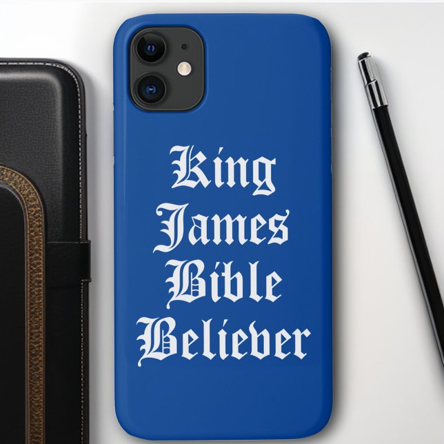 Blue Christlich Faith King James Bible Glaube Case-Mate iPhone Hülle (Von Creator hochgeladen)