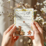 Blue Christmas Baby Dusche elegant neutrales Gold Save The Date<br><div class="desc">Eine kleine Weihnachtsdusche. Leicht zu bearbeiten Text. Für weitere Anpassungen klicken Sie bitte auf "Weitere Anpassung". Weitere Optionen in unserem Shop,  oder kontaktieren Sie uns.</div>