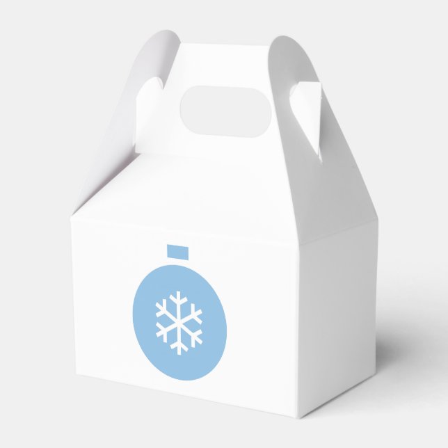 Blue Christmas Ball Favor Box Geschenkschachtel (Vorderseite)