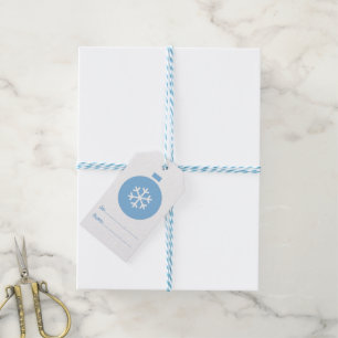 Blue Christmas Ball - Geschenketiketten Geschenkanhänger