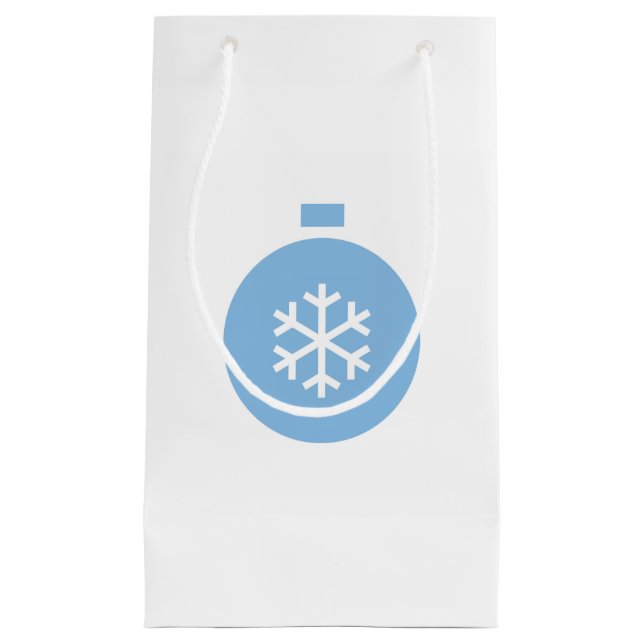 Blue Christmas Ball Geschenktasche Kleine Geschenktüte (Vorderseite)