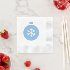 Blue Christmas Ball Napkin Serviette
