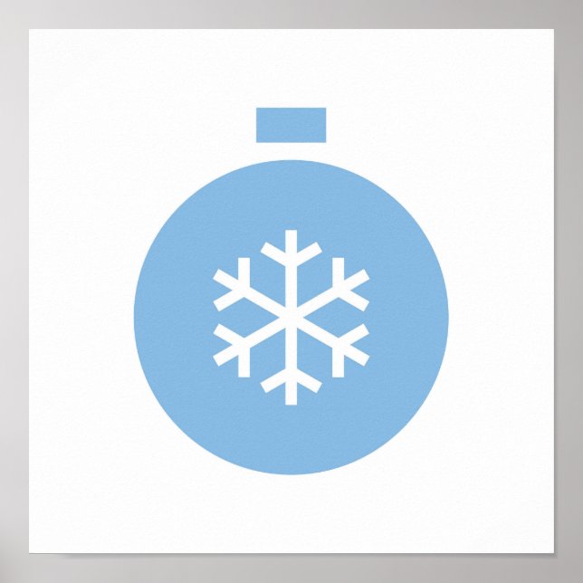 Blue Christmas Ball Poster (Vorne)