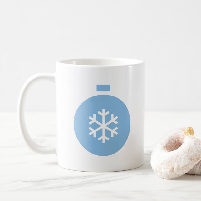 Blue Christmas Ball Tasse (Mit Donut)