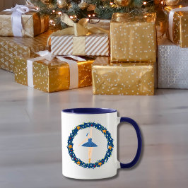Blue Christmas Ballerina Tasse | Eleganter Urlaub