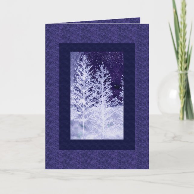 Blue Christmas Card Feiertagskarte (Vorderseite)