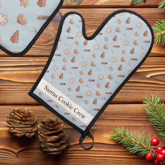 Blue Christmas Cookie Exchange Ofenhandschuh & Topflappen-Set