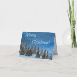 Blue Christmas Faltenkarte Feiertagskarte