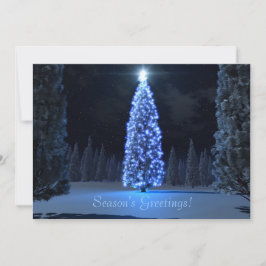 Blue Christmas Flat Card Feiertagskarte
