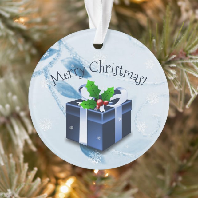 Blue Christmas Geschenk Ornament (Baum)