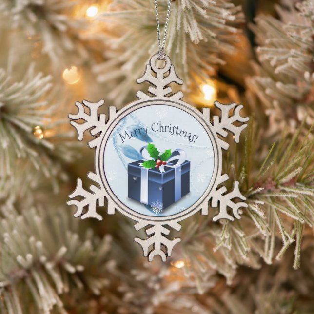 Blue Christmas Geschenk Ornament (Baum)