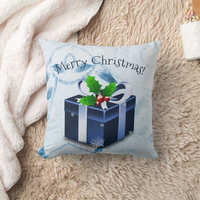 Blue Christmas Geschenkkissen Kissen (Decke)