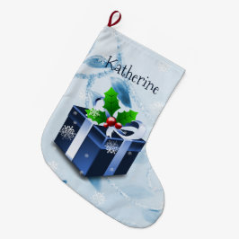 Blue Christmas Gift Strumpf Großer Weihnachtsstrumpf