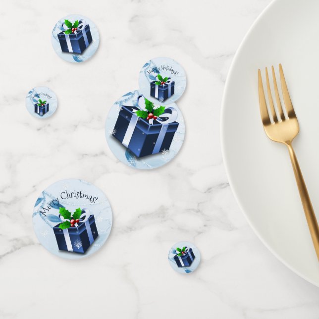 Blue Christmas Gift Table Confetti Konfetti (Gruppe)