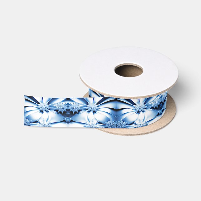 Blue Christmas Holiday Ribbon Satinband (Spule)