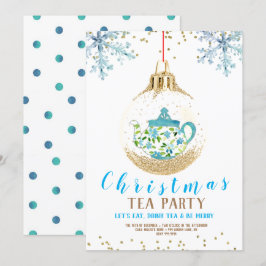 Blue Christmas Holiday Tee Party Einladung