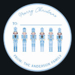 BLUE CHRISTMAS NUTCRACKER GIFT STICKER<br><div class="desc">Elegante blaue Nutcrackers-Sammlung</div>