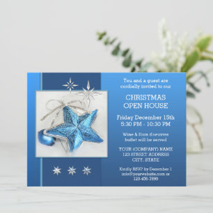 Blue Christmas Open House oder Party Einladung