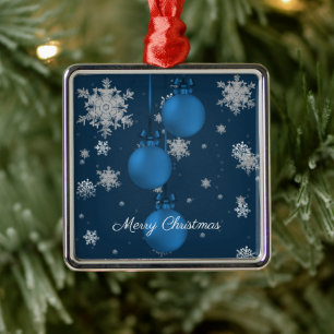 Blue Christmas Ornaments Holiday Ornament