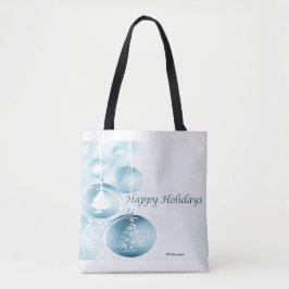 Blue Christmas Ornaments Tasche