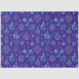Blue Christmas Ornaments Weihnachten Seidenpapier
