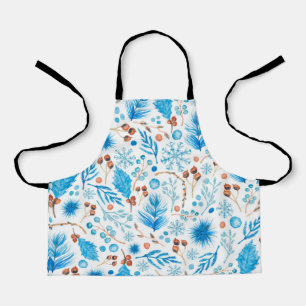 Blue Christmas Pattern Schürze