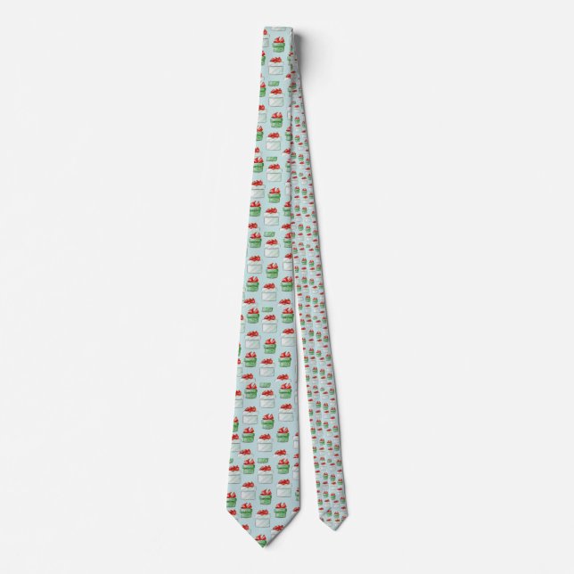 Blue Christmas Present Neck Tie Krawatte (Vorderseite)