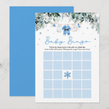Blue Christmas Santa Baby Bingo Baby Showspiel