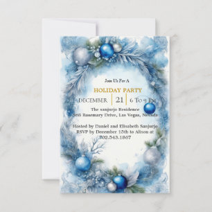 Blue Christmas Serenade: Passen Sie Ihren Ton an Einladung