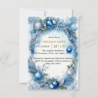 Blue Christmas Serenade: Passen Sie Ihren Ton an Einladung