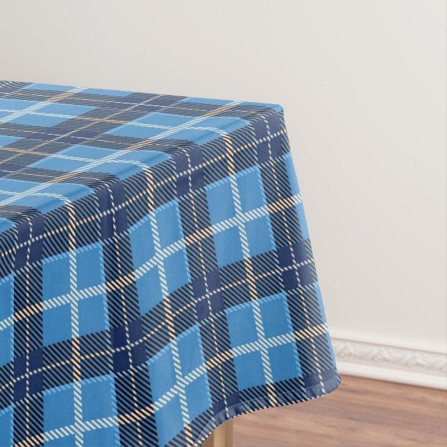 Blue Christmas Tartan Kariert Holiday Tablecloth Tischdecke (Beispiel)