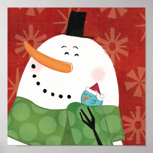 Blue Christmas Tasse mit Dark Cocoa Poster