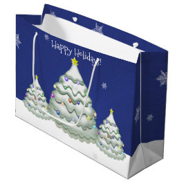 Blue Christmas Tree Geschenktasche Große Geschenktüte