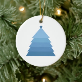 Blue Christmas Tree Keramik Ornament