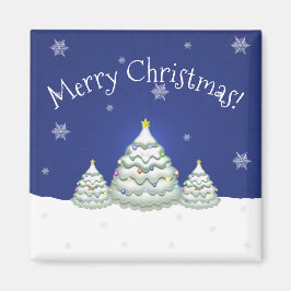 Blue Christmas Tree Magnet