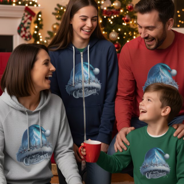 Blue Christmas Winter Wonderland T-Shirt  (Créateur téléchargé)