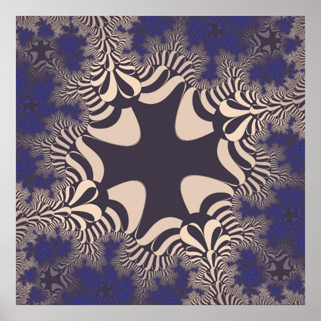 Blue Chrome Cross Poster (Vorne)