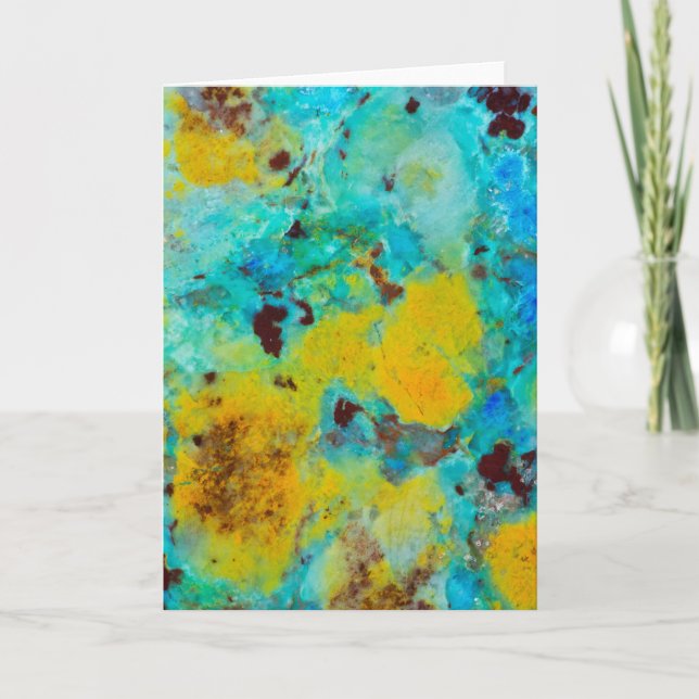 Blue Chrysocolla Jasper Karte (Vorderseite)