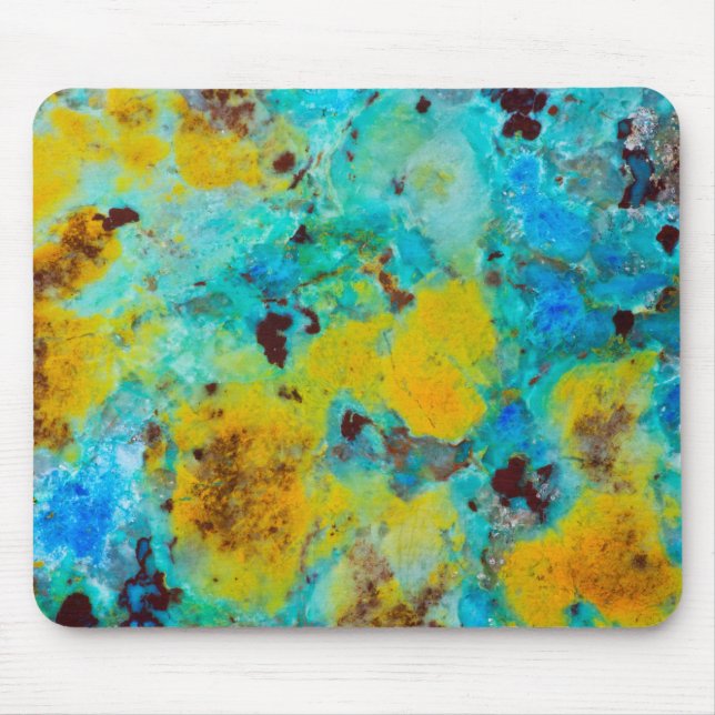 Blue Chrysocolla Jasper Mousepad (Vorne)