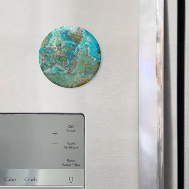 Blue Chrysocolla Mineral Stone Magnet (In Situ (Kühlschrank))