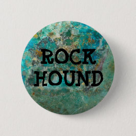 Blue Chrysocolla Mineral Stone Rock Hound Button