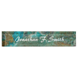 Blue Chrysocolla Stone Image Personalisiert Namensplakette