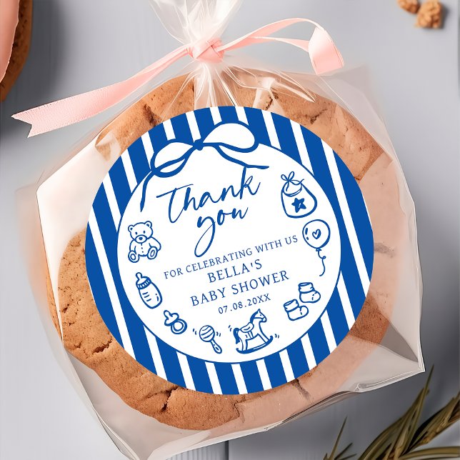 Blue Ciao Baby Italienische Babydusche Aufkleber (Von Creator hochgeladen)