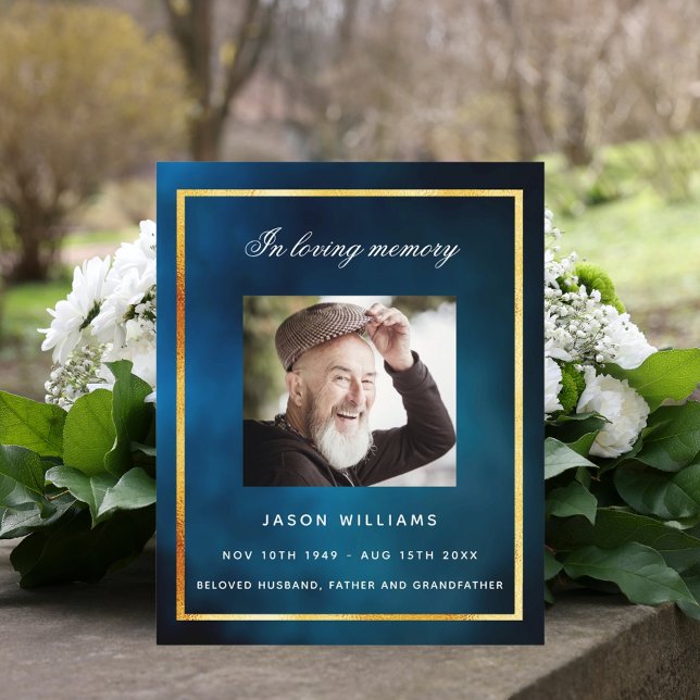 Blue ciel or photo programme funéraire (Créateur téléchargé)