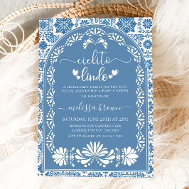 Blue Cielito Lindo Baby Dusche Einladung